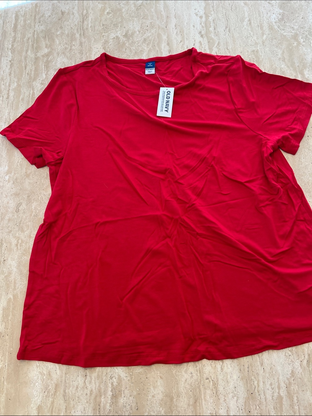 Old Navy Women’s Bright Red Short Sleeve Crewneck Tee